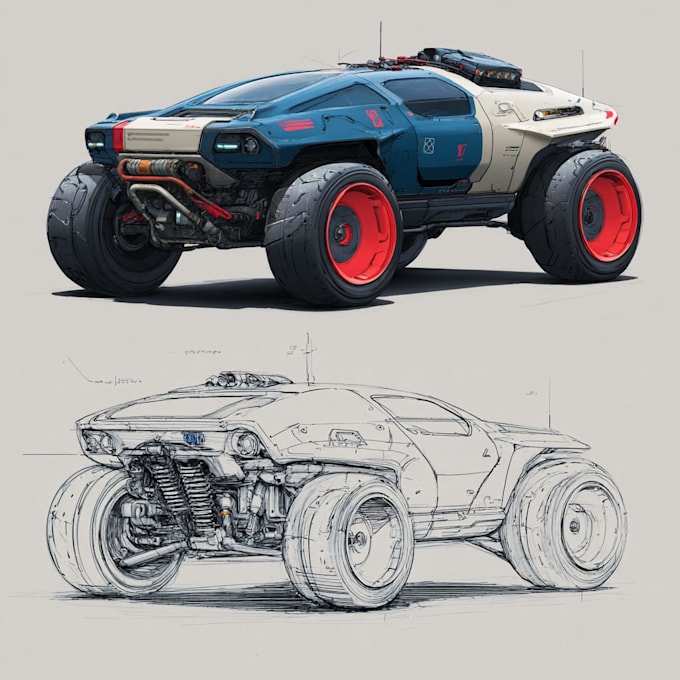 draw car concept as you ideas
