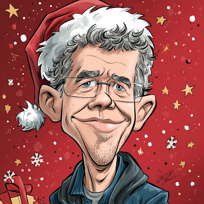 unique christmas cartoon caricature