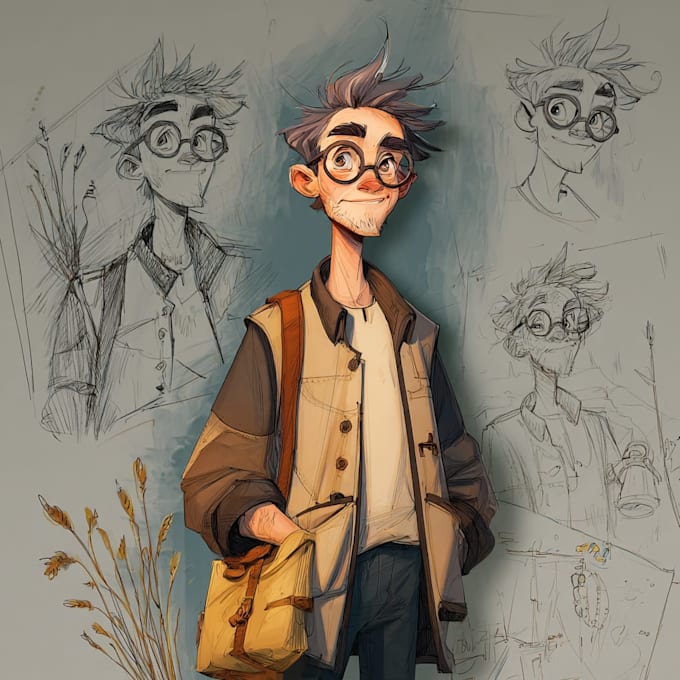 draw sketches with your character