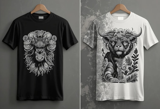 make a linocut tshirt design for brands