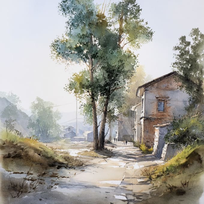 Draw watercolor illustrations of
