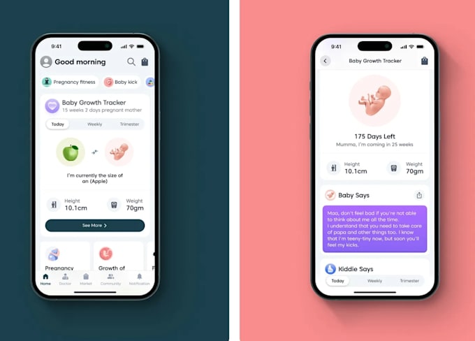 develop pregnancy care app, maternal wellness app, pregnancy consultation app