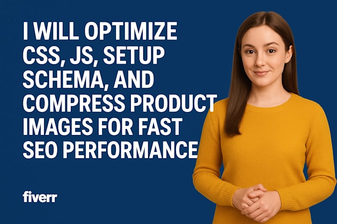 optimize css js setup schema compress product image for fast SEO performance