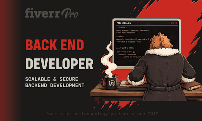 be your back end developer using node js
