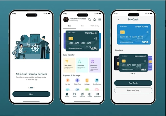 develop banking app finance app p2p payment app wallet app