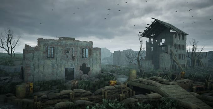 3d game environment design vrchat world, forest world, landscape ue5, unity 3d