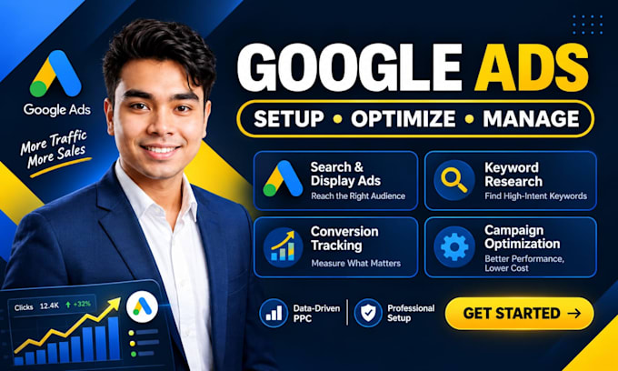 setup and manage your google ads adwords PPC campaigns