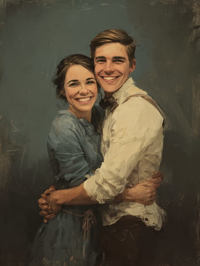 paint custom couple portrait