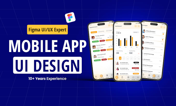 create premium mobile app UI UX design in figma