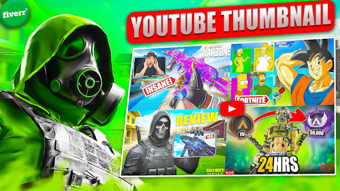 design unique gaming and streaming thumbnails