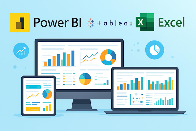 Create power bi, tableau, excel dashboards by Ahmedrasool8o | Fiverr