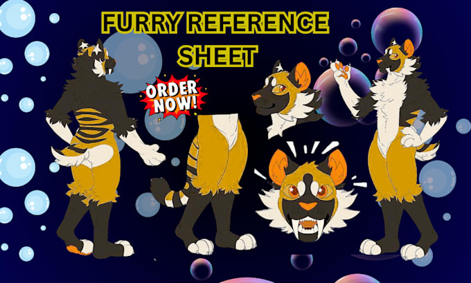 draw custom ref sheet , fursona ref ,sheet furry reference sheet furry nsfw art