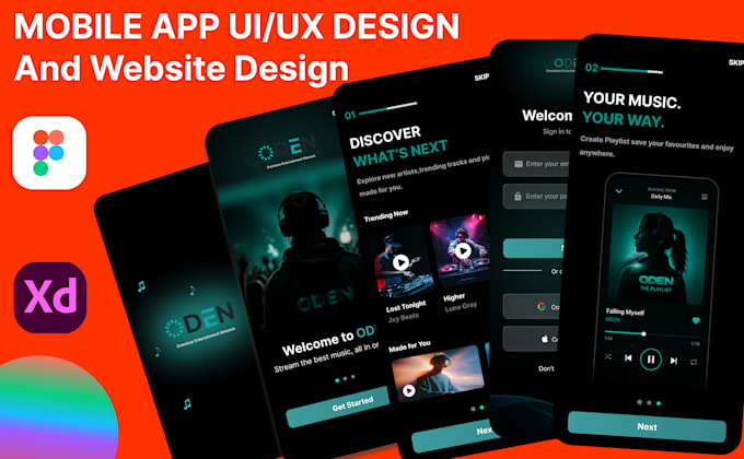 create mobile app ui ux design or web app ui ux design, ai chatbot design