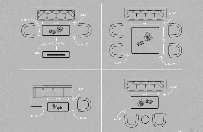 do professional 2d living room furniture layout