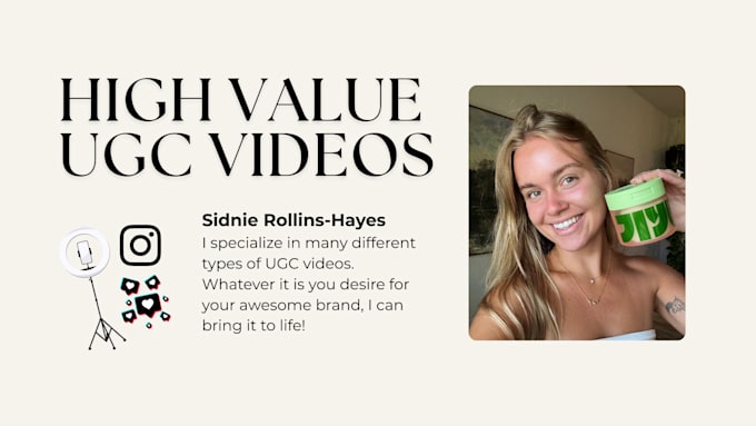 create a selfie style video for your product