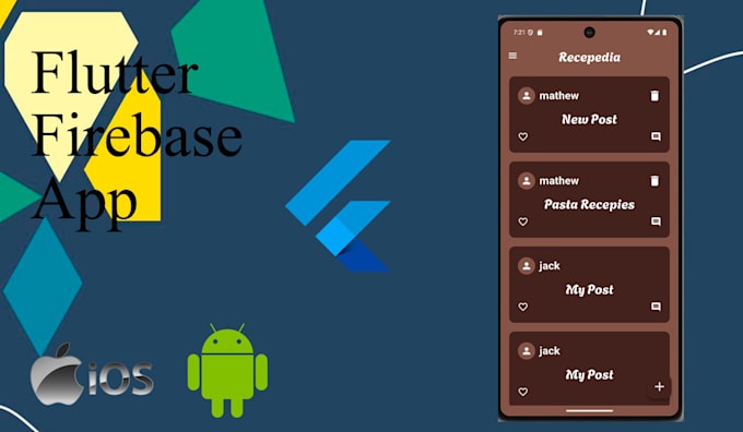 Create a flutter firebase app by Taranalex77 | Fiverr
