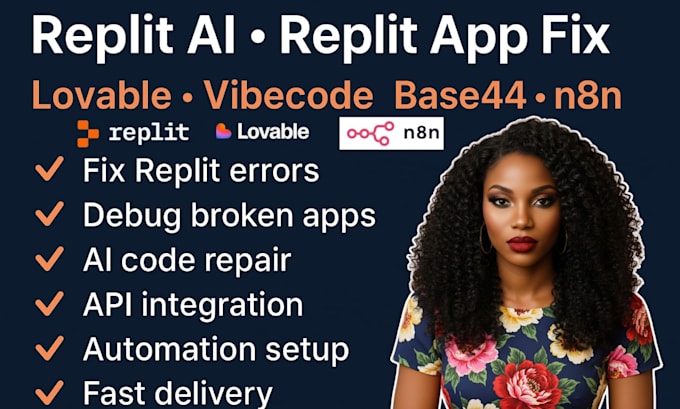 replit app, replit ai, replit website, base44 lovable vibecode fix replit, n8n
