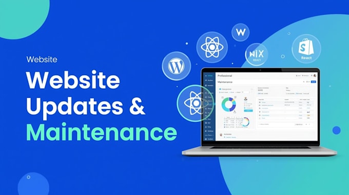 update, fix, maintain your website wordpress, shopify, wix
