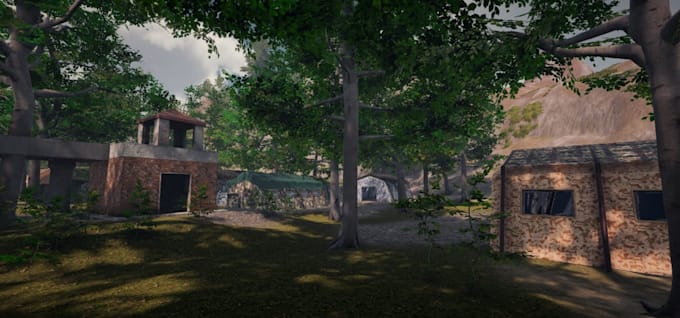 design unity, unreal engine 5 3d game environment for landscapes, urban city, vr