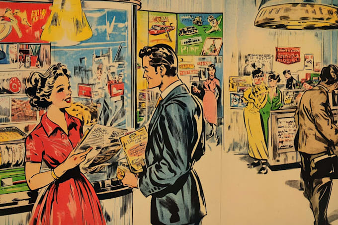 draw a illustration in comic style
