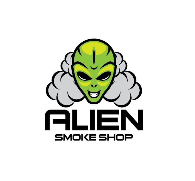 design high quality alien smoke shop logo