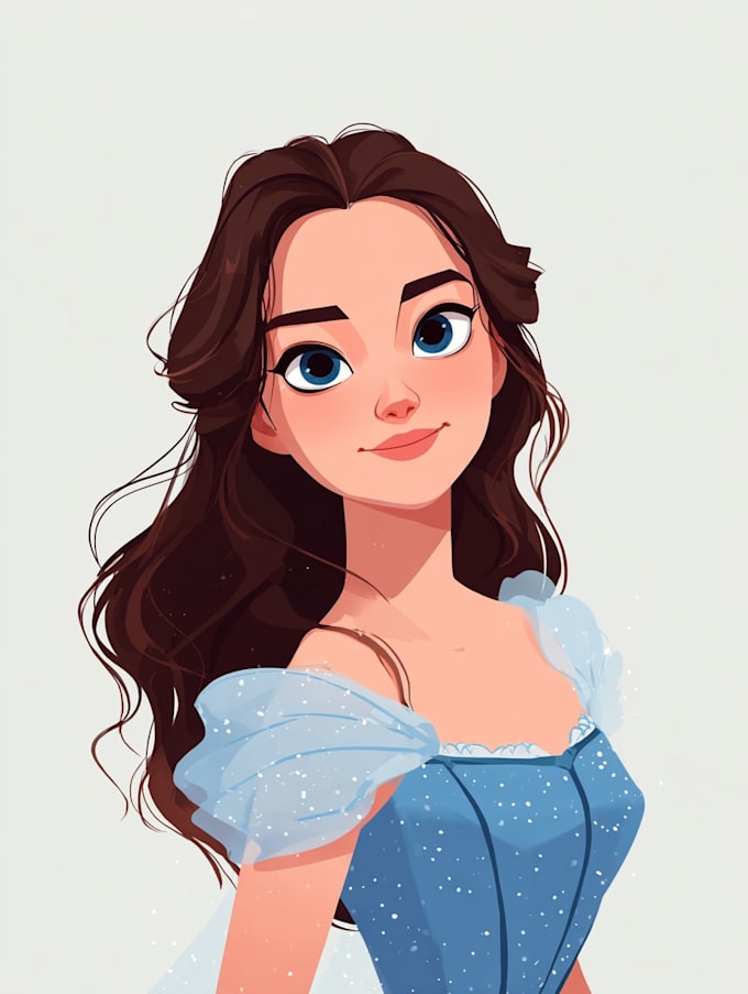create a disney cartoon illustration
