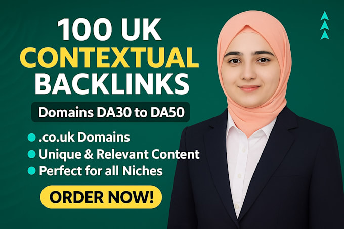 create da50 SEO dofollow contextual UK backlinks manually