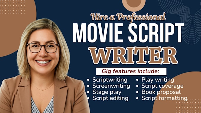 write movie script, screenwriting, feature film script, screenplay, TV script