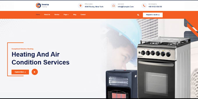 design hvac website, wordpress hvac website for hvac contractors