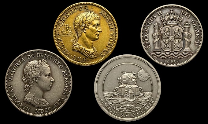 Sculpt 3d bas relief medallion or commemorative coin design by Westto ...