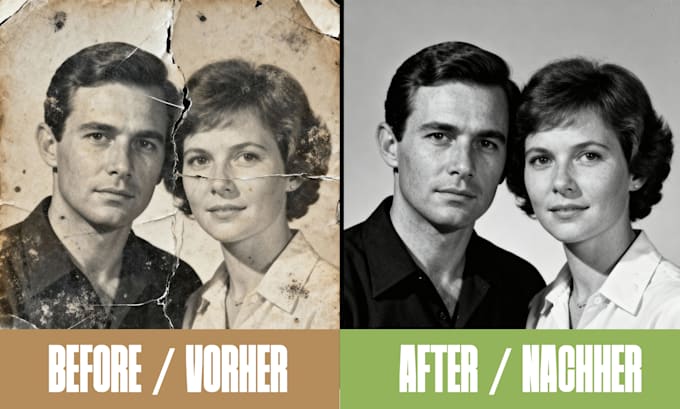 fix old or damaged photos in high quality