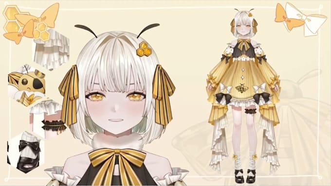 draw male or female 2d vtuber model, live2d vtuber rigging, vtuber commission
