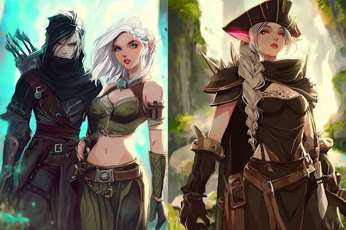 create a custom digital art illustration in any art style