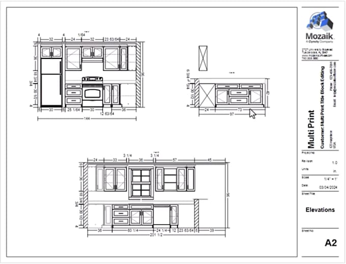 create mozaik software shop drawings