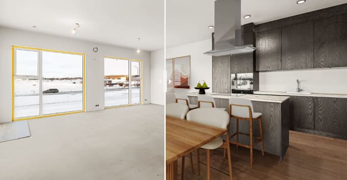 do virtual staging, 3d interior renovation,property staging,furniture staging