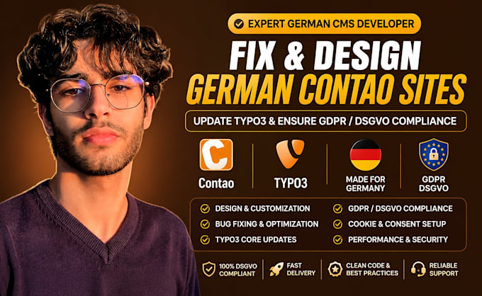 fix design german contao sites update typo3 and ensure gdpr or dsgvo