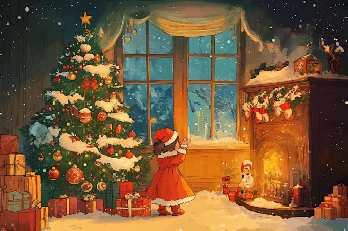 draw christmas cartoon caricature