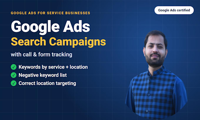 set up google ads search campaigns with call and form tracking