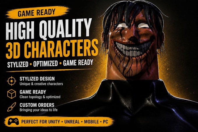 make stylized game ready 3d characters