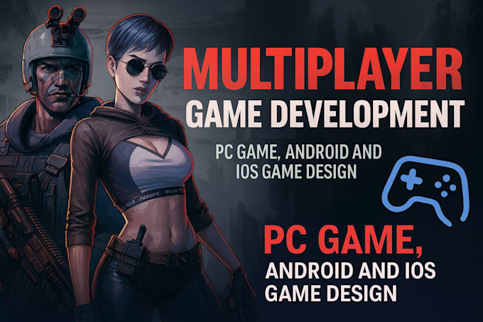 create multiplayer game development, pc game, android and ios game design