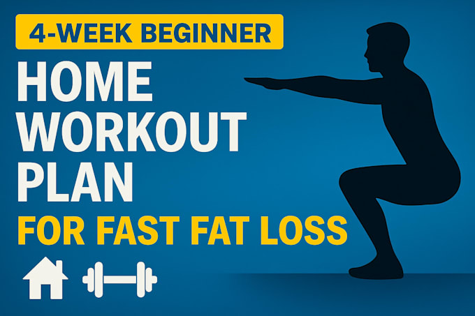 design a custom 4 week beginner home workout plan for fast fat loss