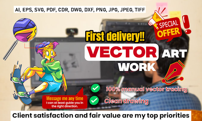 do vector artwork and vector tracing