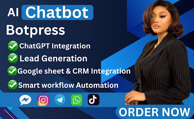 Create expert ai chatbot for socail platforms and website manychat ...