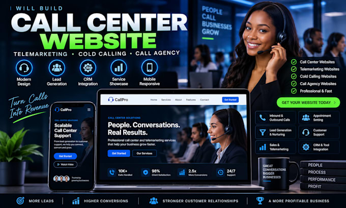 build call center website telemarketing cold calling call agency website