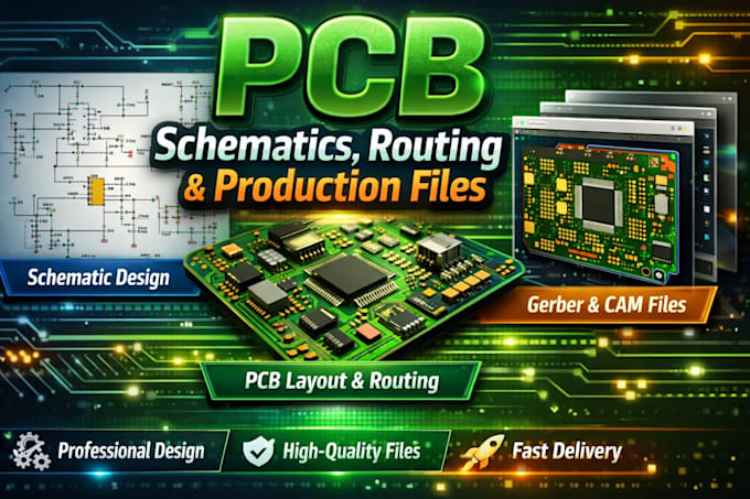 design high quality pcb schematics routing and manufacturing ready files