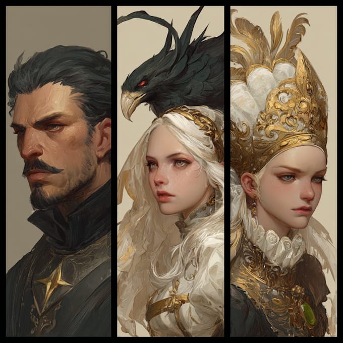 paint a realistic or fantasy portrait