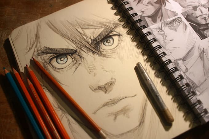 draw a comic, manga or book cover