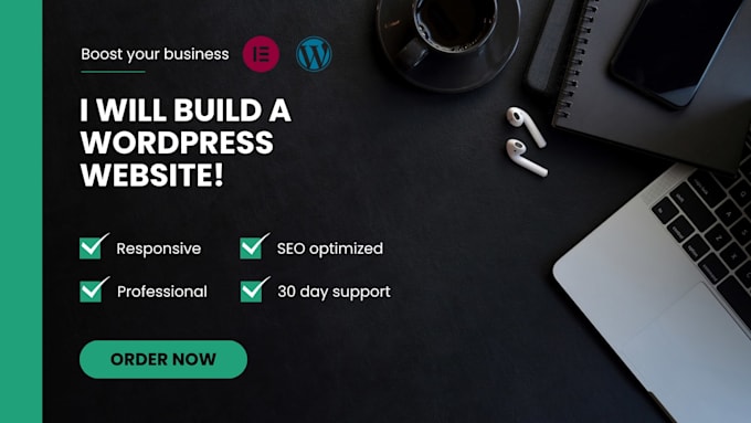 built a professional wordpress website with elementor