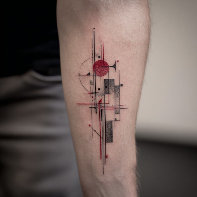 custom an abstract black tattoo design