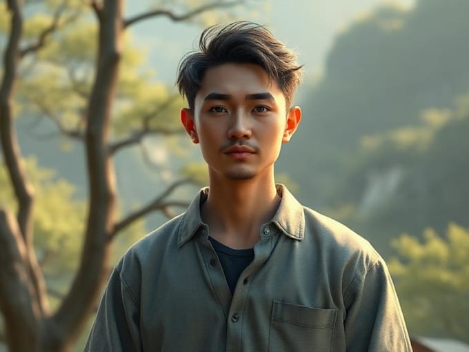 create realistic digital portrait